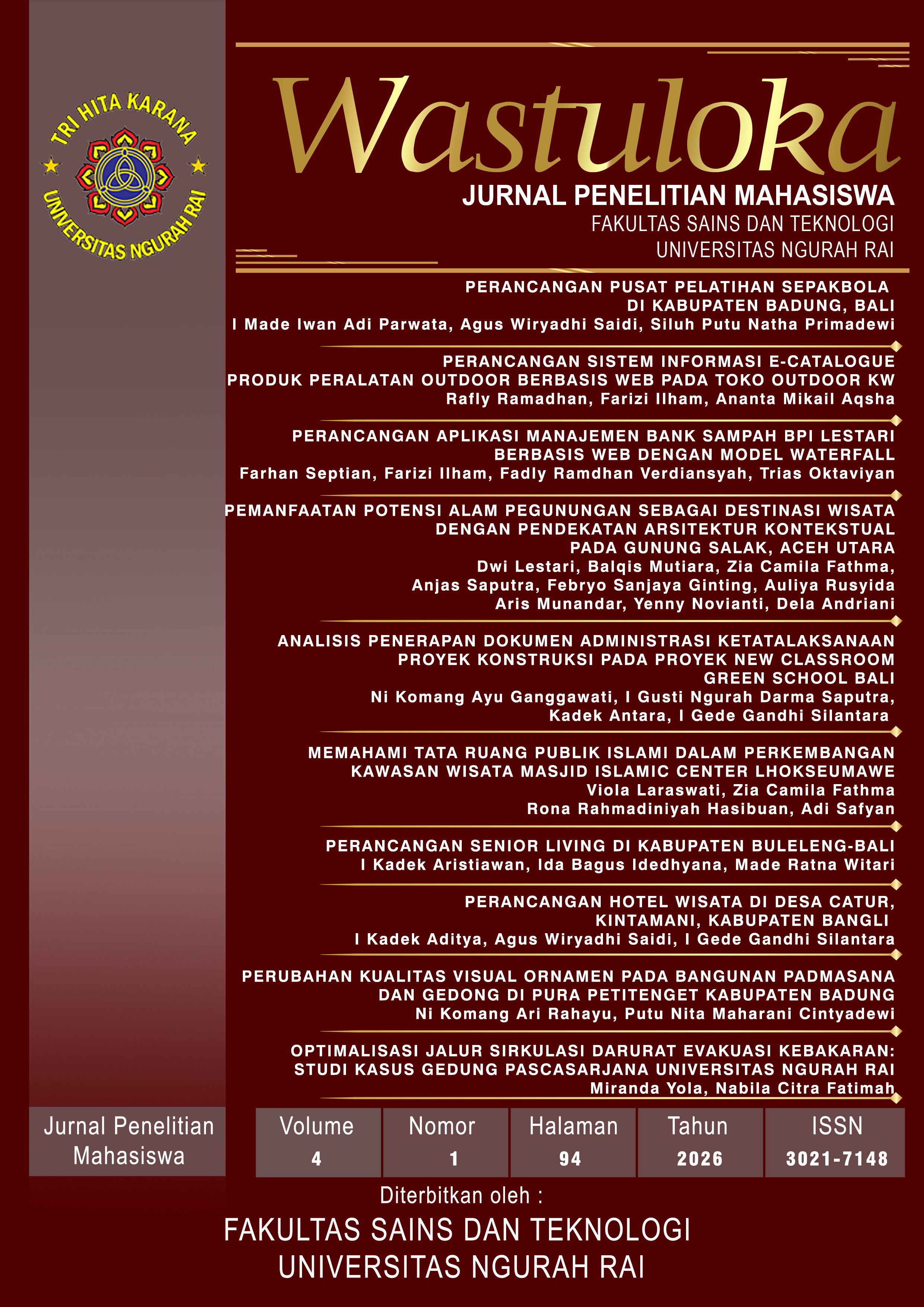 					View Vol. 4 No. 1 (2026): Jurnal Wastuloka Vol. 4 No. 1 Juli 2026
				